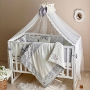 Set lenjerie Patut Copii Bebe 8 piese Classic Gri (17)